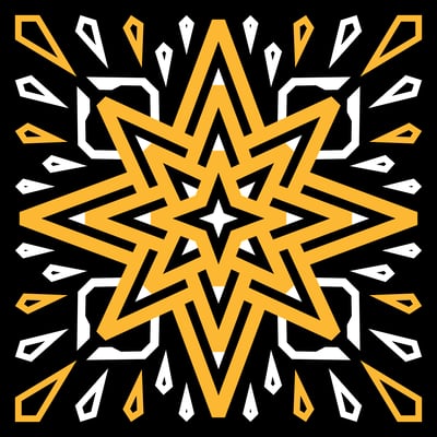 Image of STARBURST YELLOW BANDANA