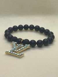 Image 4 of 🖤Luxe Black & Gold Crystal Charm Bracelet Set