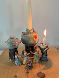 Image 4 of Candle Holder Trees: Fairies gatherine apples