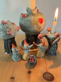 Image 1 of Candle Holder Trees: Fairies gatherine apples