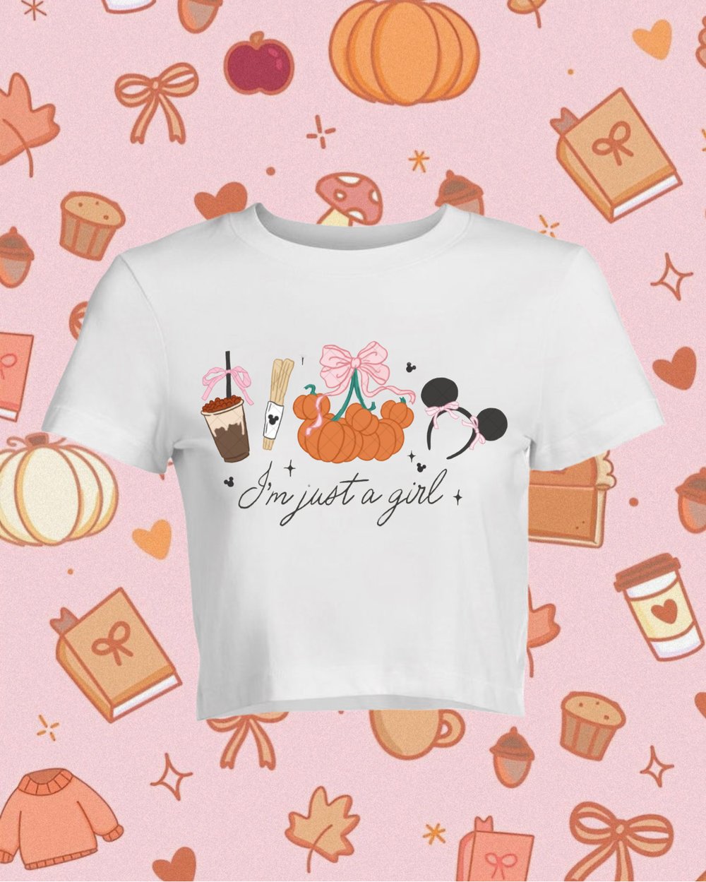 Image of Cropped Top Just a Girl Fall 