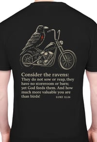 Image 1 of "LUKE 12:24" T-SHIRT