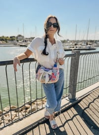 Image 1 of Patchwork Quilt Boho Sling Shoulder Bag 