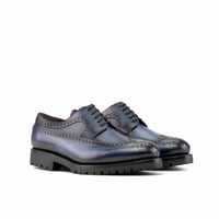 Image 1 of Navy Calf Longwing Blucher with Commando Sole 