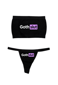 Image 1 of GOTH      SLUT      TUBE      TOP      SET     