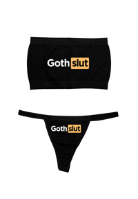 Image 2 of GOTH      SLUT      TUBE      TOP      SET     