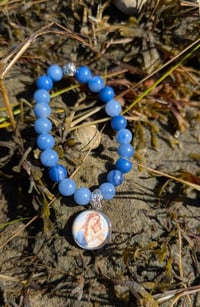 Image 2 of Our Lady Star of the Sea Aventurine Gemstone Bracelet – Handmade on Cape Cod