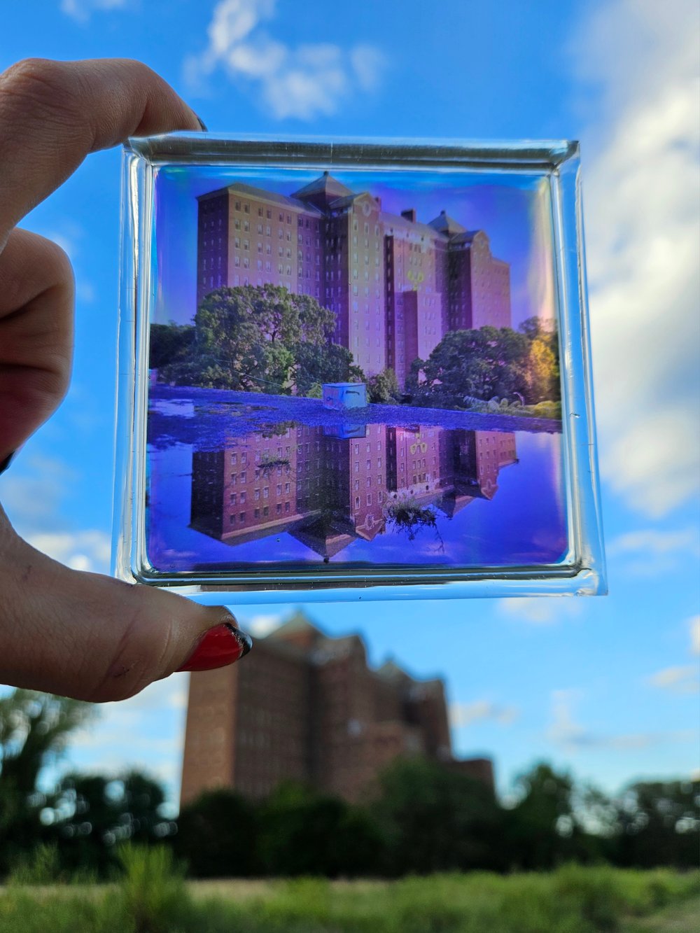 Image of Castle In The Sky Iridecent Coaster