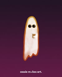 Image 1 of Iced Coffee Ghost Vinyl Sticker
