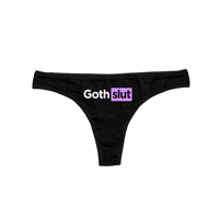 Image 1 of GOTH SLUT CHEEKY THONG