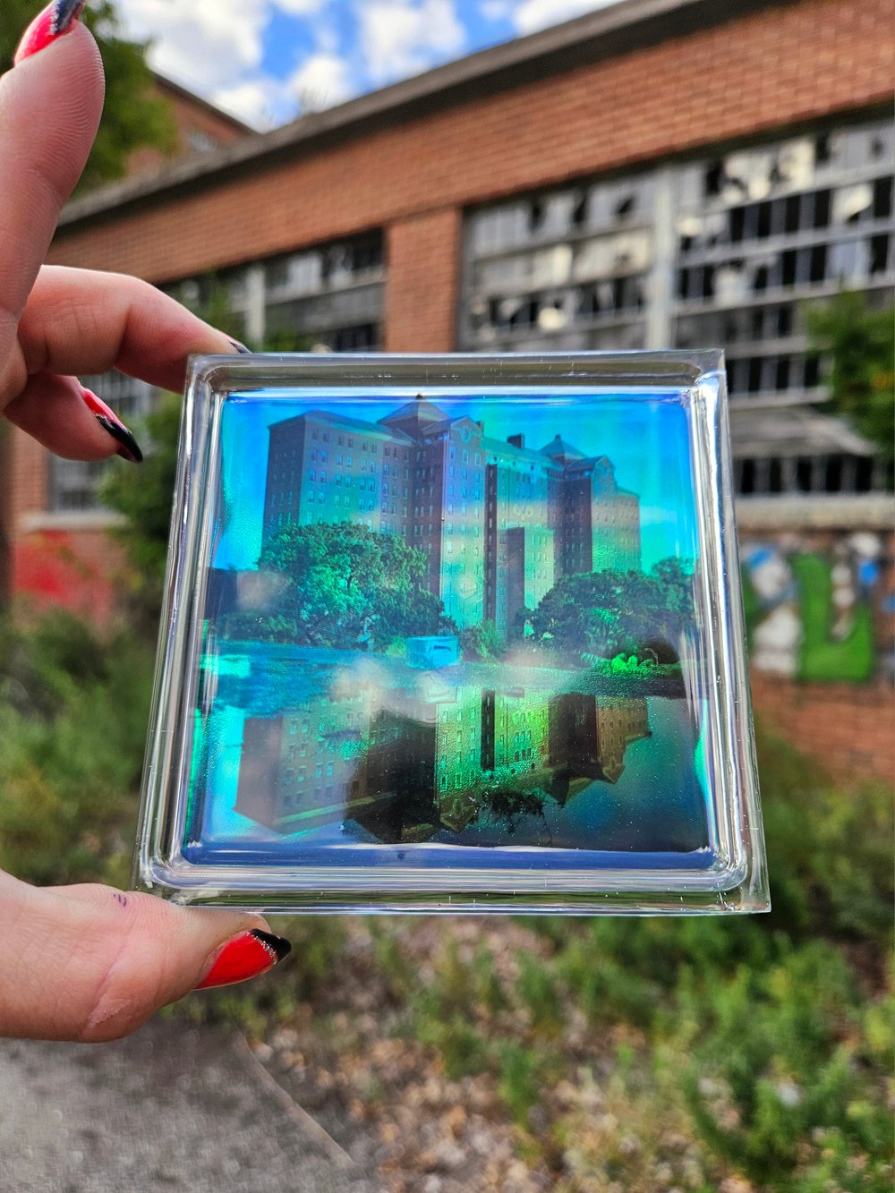 Image of Castle In The Sky Iridecent Coaster