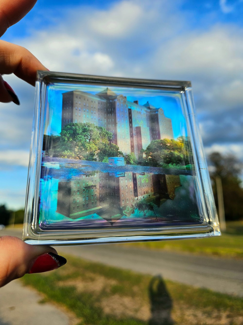Image of Castle In The Sky Iridecent Coaster