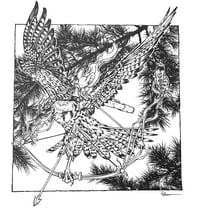 Image 1 of Guardmouse on a Kestrel Original Art