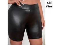 Plus Leather Tights