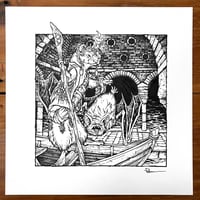 Image 2 of Darkheather Weasel & Bat Original Art