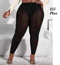 Plus Mesh Pants panty lined
