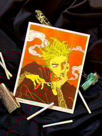 Image 2 of 【M】GACHIAKUTA — ENJIN'S SMOKE BREAK (RISO PRINT)