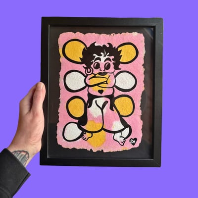 Image of Sassy Betty Recycled Paper Framed Original 