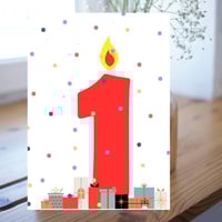 Image 3 of First Birthday Card