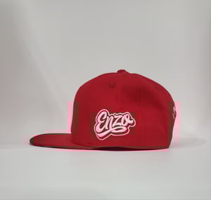 Image of Enzo’s Shed Logo Snapback Embroidered (Red)