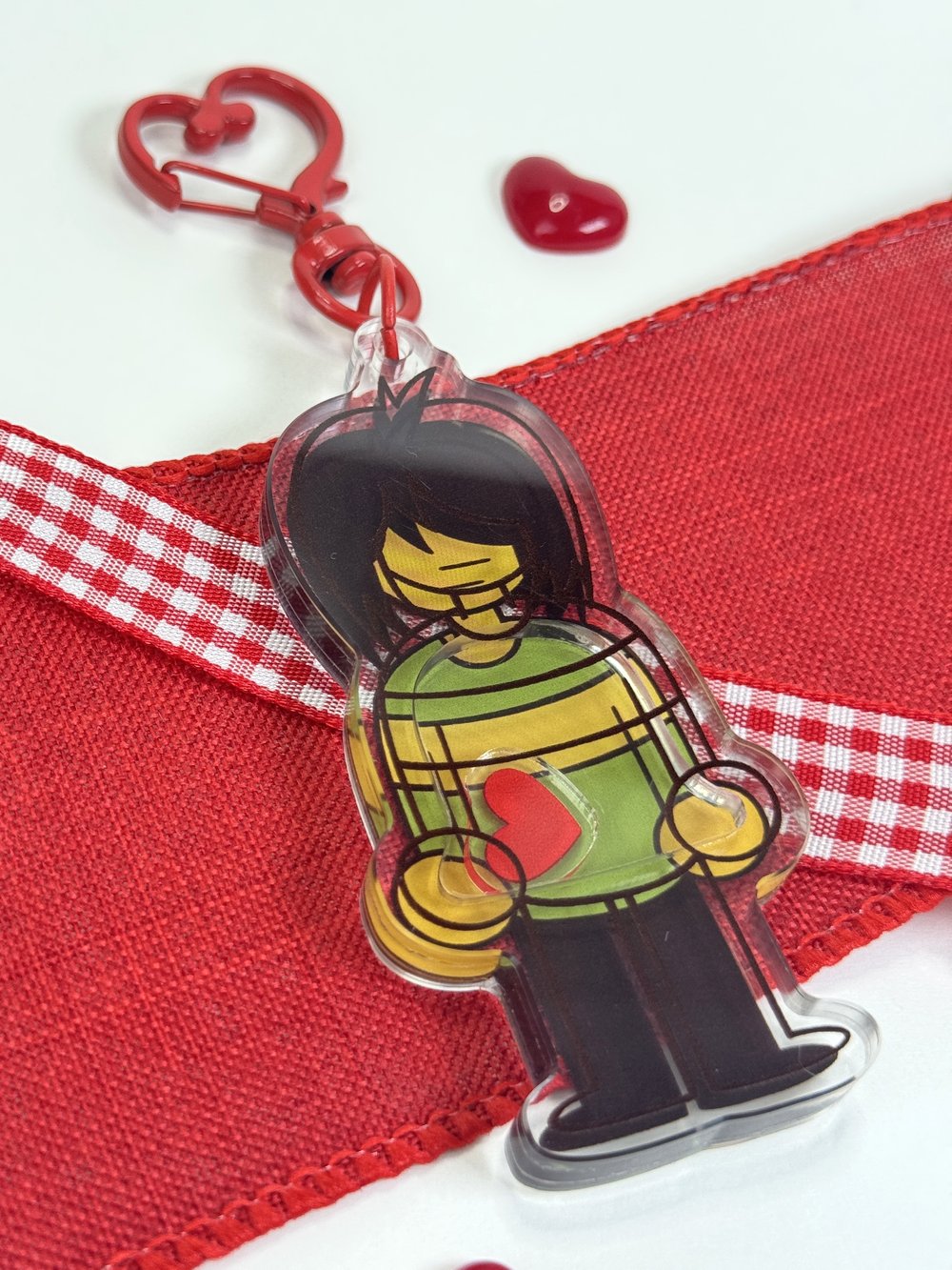 Image of Kris Dreemurr Deltarune Acrylic Shaker Keychain