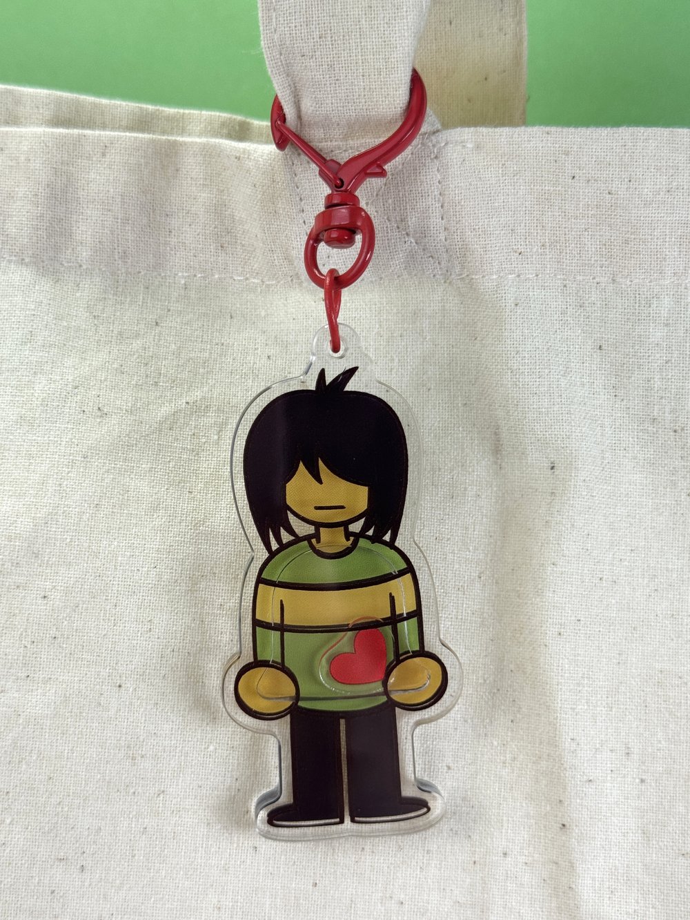 Image of Kris Dreemurr Deltarune Acrylic Shaker Keychain