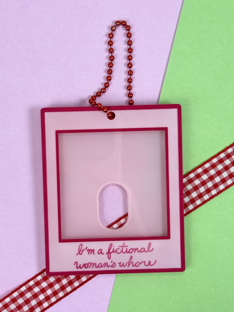 Image of I'm A Fictional Woman's Whore Photocard Holder Keychain