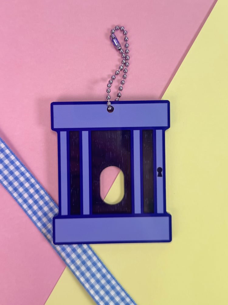 Image of Jail Cell Photocard Holder Keychain