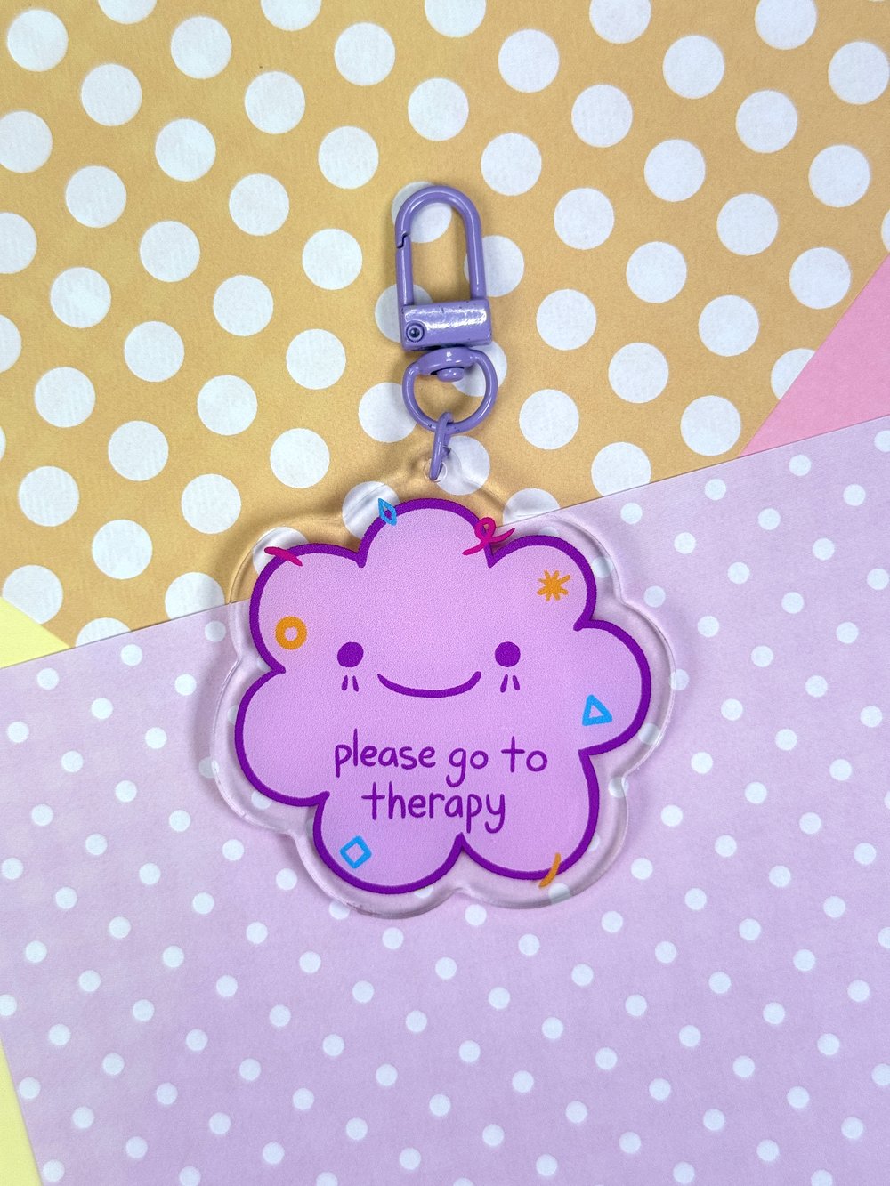 Image of Please Go To Therapy Acrylic Keychain