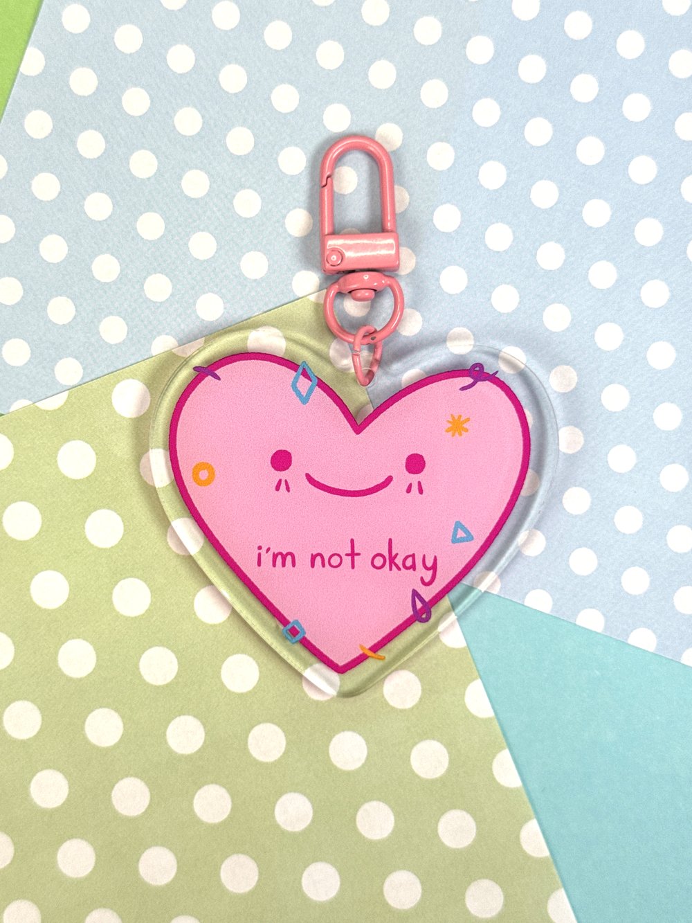 Image of I'm Not Doing Okay Acrylic Keychain