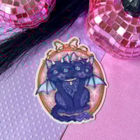 Image 1 of Two Headed, Furry Little Kitties, Vinyl Sticker