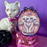 Image 4 of Two Headed, Furry Little Kitties, Vinyl Sticker