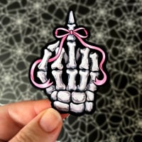 Image 4 of Pretty in Punk Skeleton Hand - Vinyl Sticker