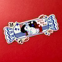Image 2 of White Bun Bun, Milk Candy, White Bunny - Vinyl Sticker