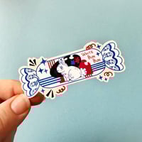 Image 3 of White Bun Bun, Milk Candy, White Bunny - Vinyl Sticker