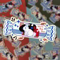 Image 1 of White Bun Bun, Milk Candy, White Bunny - Vinyl Sticker
