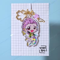 Image 2 of Huntrix Holographic Epoxy Acrylic Keychain