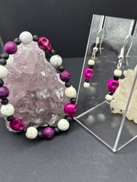 Image 1 of Skull earrings & matching bracelets 