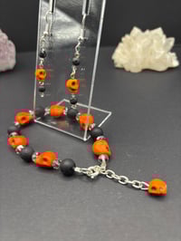 Image 3 of Skull earrings & matching bracelets 