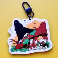 Hiding from Nazgul Wooden Keychain