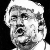 Image 1 of Donald Trump | 4x6 | Original Wild Ink 2 Drawing