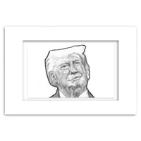 Image 2 of Donald Trump Smirking | 4x6 | Original Graphite Drawing