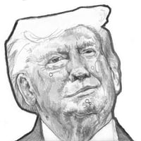 Image 1 of Donald Trump Smirking | 4x6 | Original Graphite Drawing