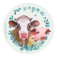 Image 2 of Vegan | Animals | Animal Rights | Button
