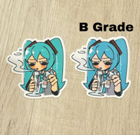 Image 3 of smoke miku transparent border sticker