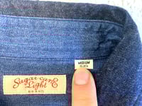 Image 4 of Sugar Cane “light” knit patchwork indigo dyed shirt, size M