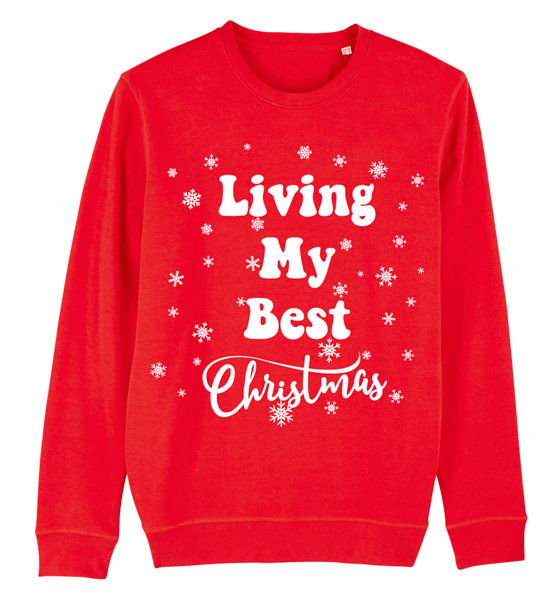 Image of Living My Best Christmas Printed Sweatshirt