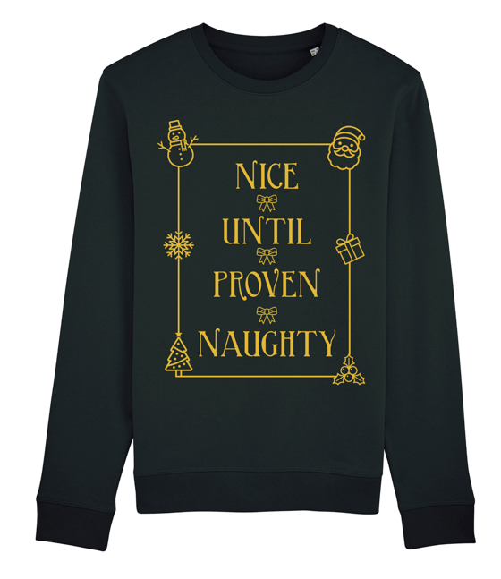 Image of Nice Until Proven Naughty Printed Sweatshirt
