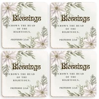 Coaster Set of 4 “Blessings”