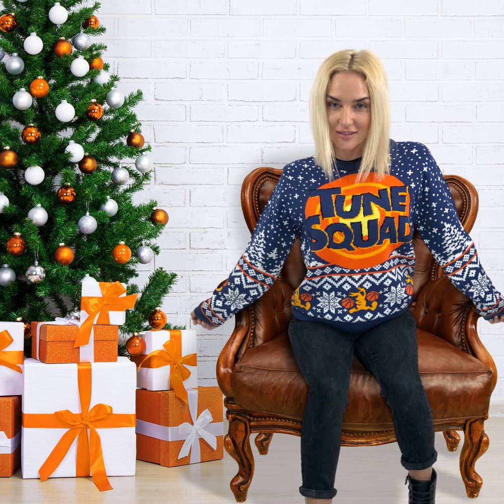 Image of Officially Licensed Navy Space Jam Knitted Jumper